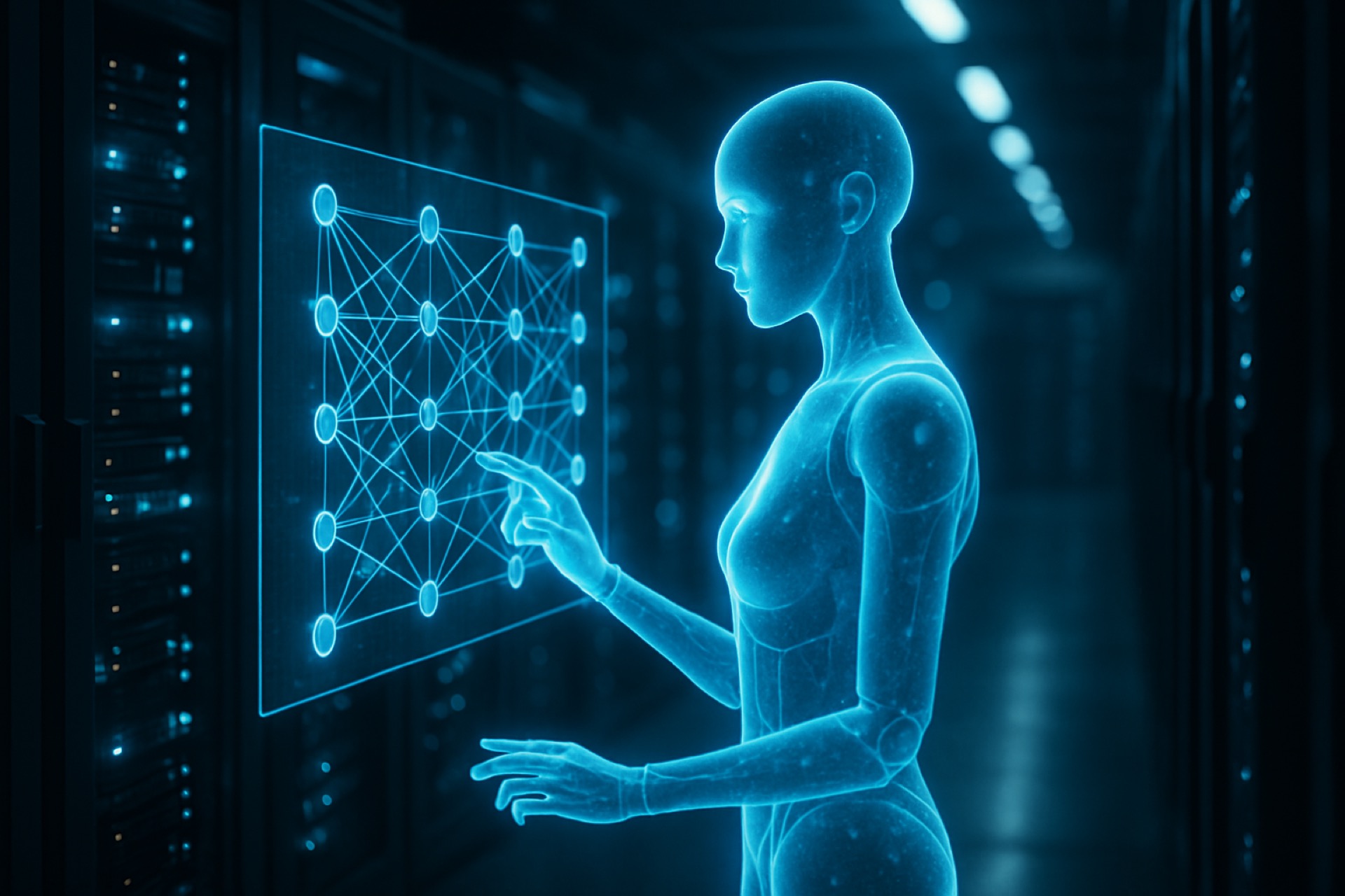 Editorial image of an AI chatbot concept
